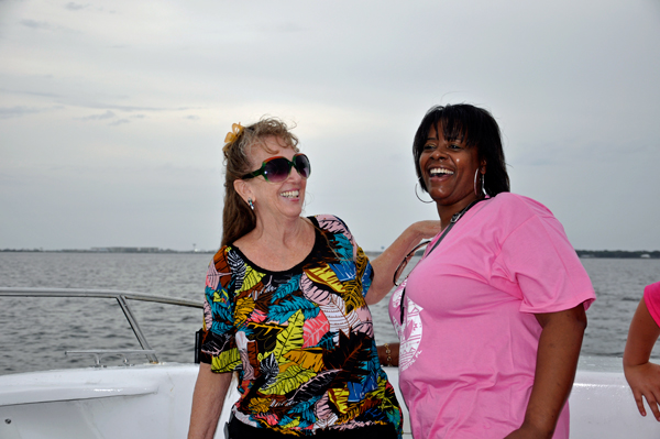 Karen Duquette made friends on the boat